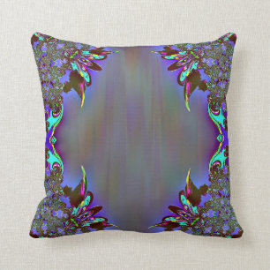 Coussin Carreau plumeux d'abrégé sur noir pourpre