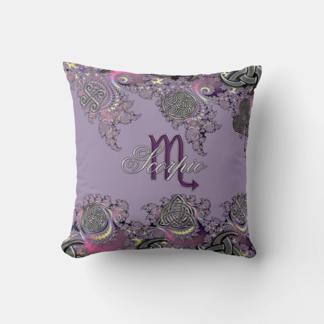Coussin Carreau pourpre de Scorpion de signe de zodiaque (Recto)