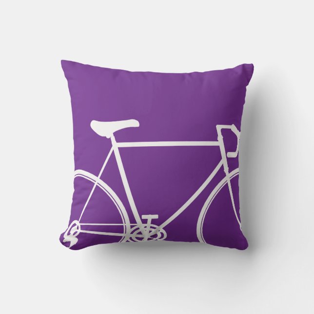 Coussin Carreau pourpre de vélo (Recto)
