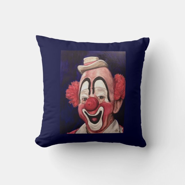 Coussin Carreau principal de Lou Jacobs de clown (Recto)