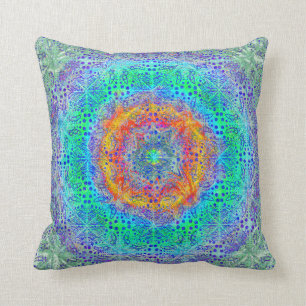 Coussin Carreau psychédélique de motif