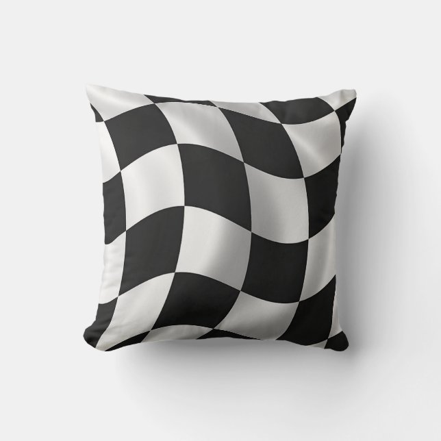 Coussin Carreau quadrillé de drapeau (Recto)