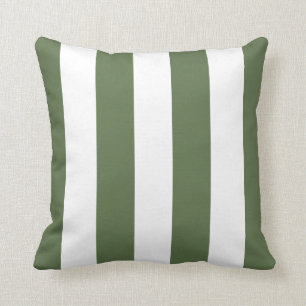 Coussin Carreau rayé vert et blanc de Colewort