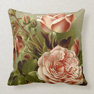 Coussin Carreau rose de chou