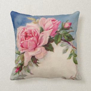 Coussin Carreau rose de cru