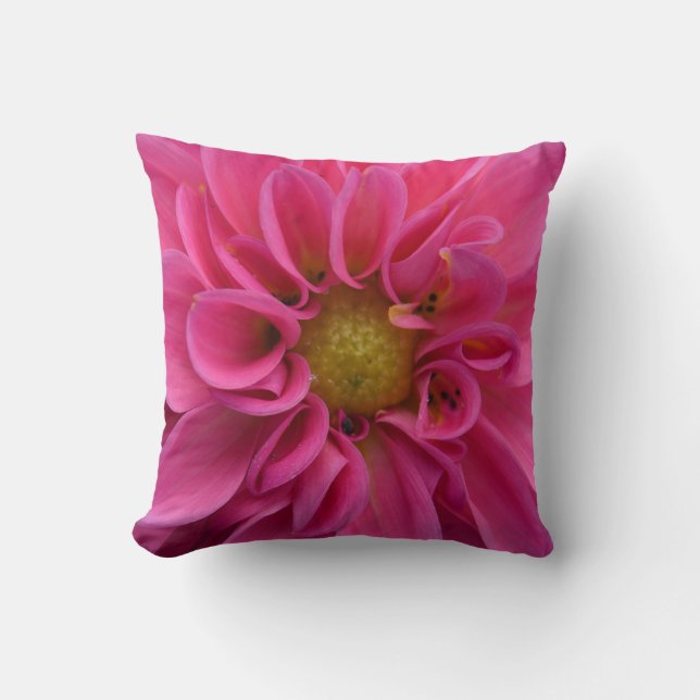 Coussin Carreau rose de dahlia (Recto)