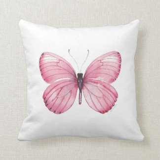 Coussin Carreau rose de papillon