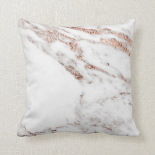 Coussin Carreau rose de veine d'or