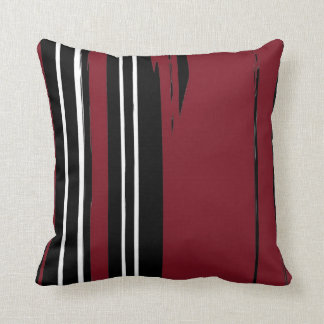 Coussin Carreau rouge blanc noir