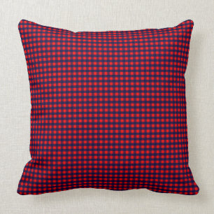 Coussin Carreau rouge classique de motif de guingan de