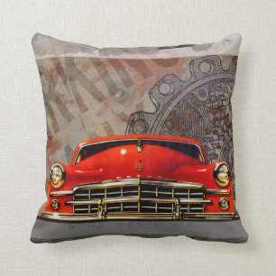 Coussin Carreau rouge de collage de voiture des années