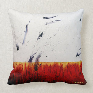 Coussin Carreau ROUGE de couleurs curatives par Leanne