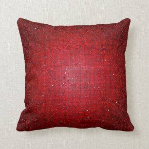Coussin Carreau rouge de divan de disco de paillette de