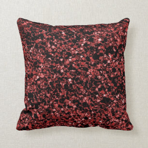 Coussin Carreau rouge de texture de parties scintillantes