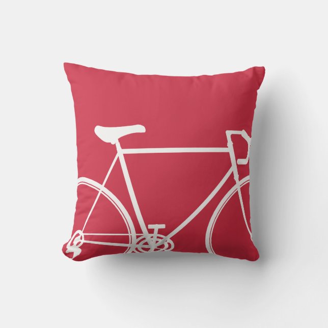 Coussin Carreau rouge de vélo (Recto)