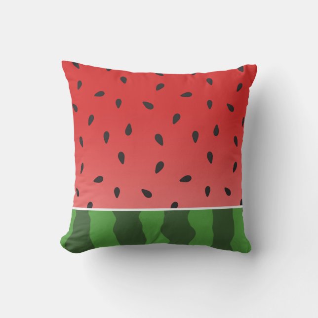 Coussin Carreau rouge et vert de pastèque (Recto)