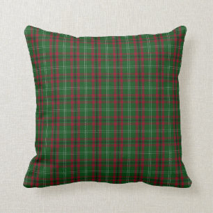 Coussin Carreau rouge et vert de tartan