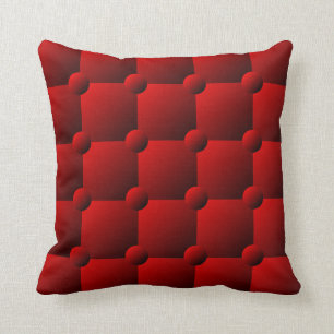 Coussin Carreau rouge rouge de motif d'édredon