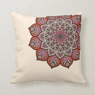Coussin Carreau scintillant terreux rose Brown d'orange