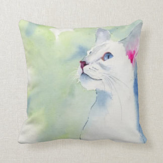 Coussin Carreau siamois blanc par l'Américain MoJo