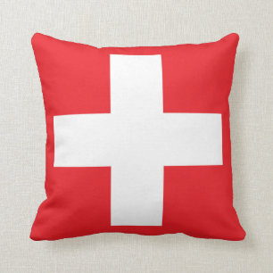 Coussin Carreau suisse carré de drapeau