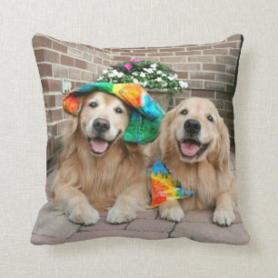 Coussin Carreau super de golden retriever