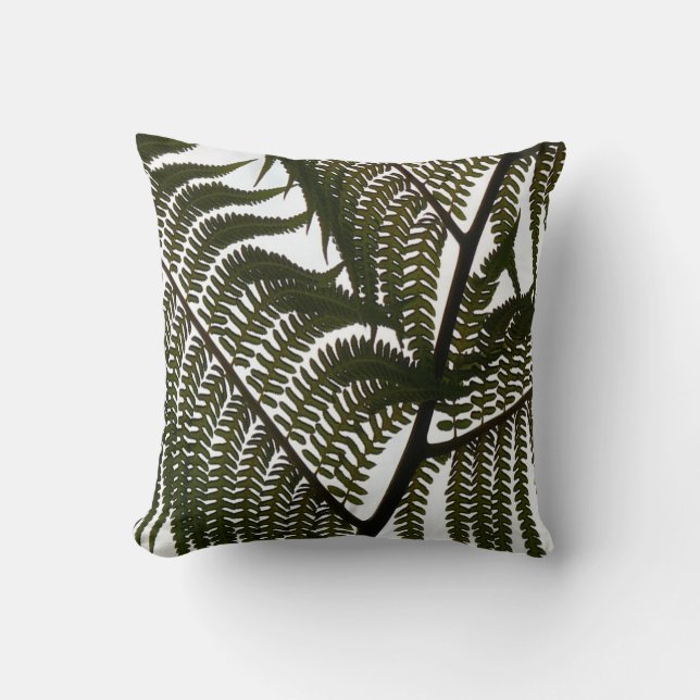 Coussin Carreau tropical de décor de feuille (Recto)