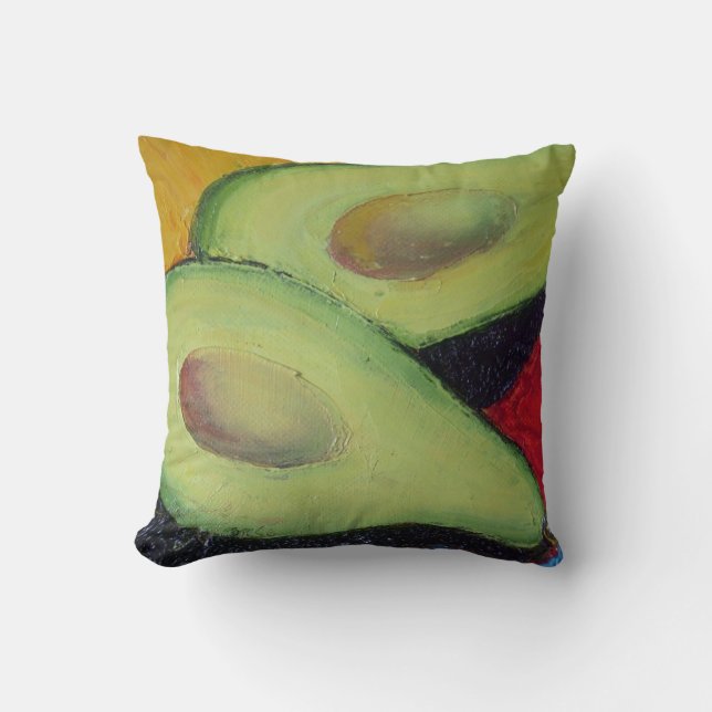 Coussin Carreau vert d'avocat (Recto)