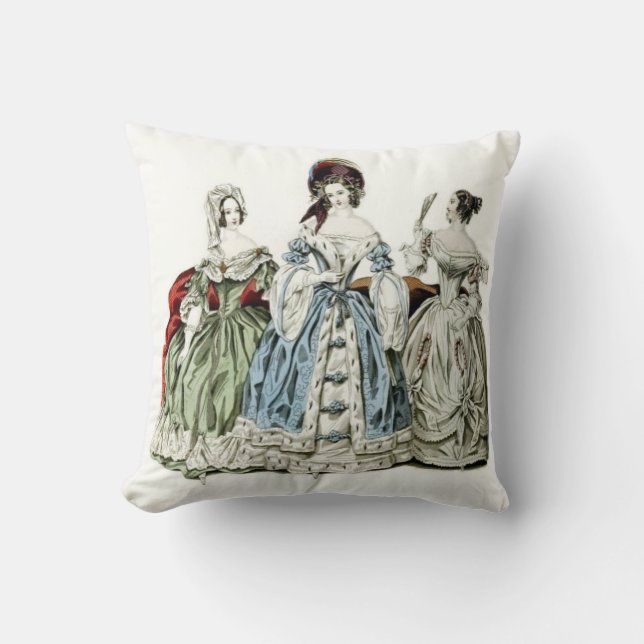 Coussin Carreau victorien de mode de dames (Recto)