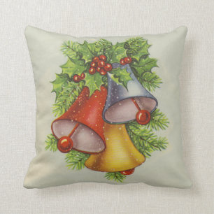 Coussin Carreau vintage de Bells de Noël