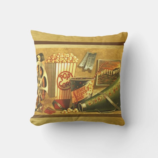 Coussin Carreau vintage de cinéma (Recto)