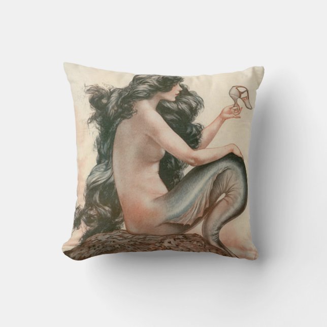 COUSSIN CARREAU VINTAGE DE SIRÈNE (Recto)