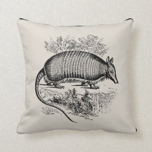 Coussin Carreau vintage de tatou - sélectionnez votre