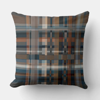 Coussin carreaux automne pixelisés 004