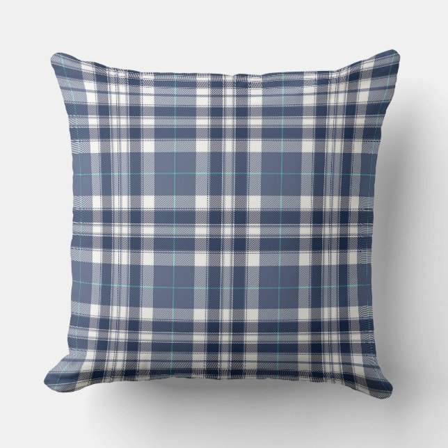 Coussin Carreaux Bleu Classique (Recto)