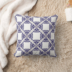 Coussin Carreaux bleus d'ornement d'azulejo
