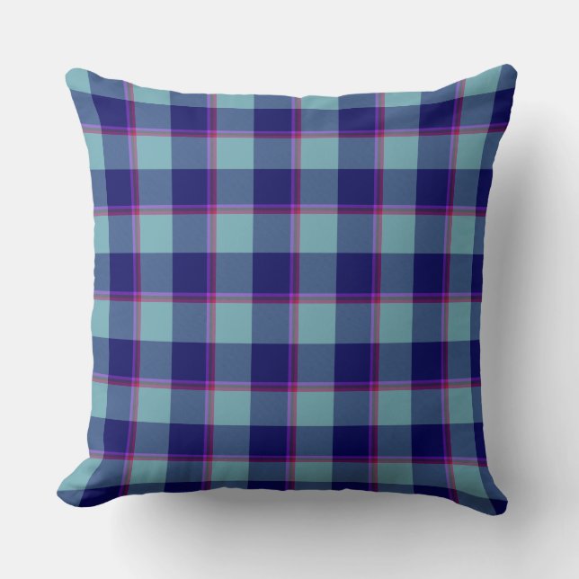 Coussin Carreaux bleus Neptune et Golfe (Recto)