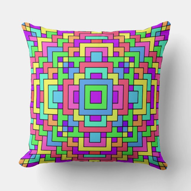 Coussin Carreaux colorés (Recto)