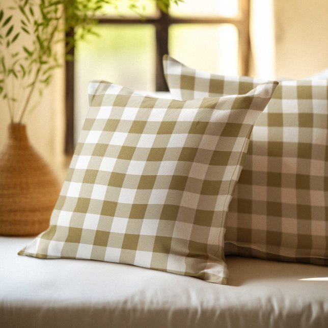 Coussin Carreaux de buffle tan (Créateur téléchargé)