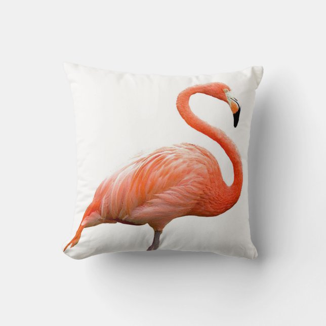 Coussin Carreaux de conception de "Flamant rose" (Recto)