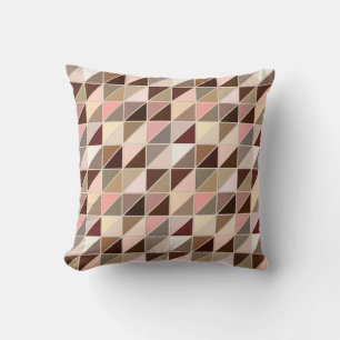 Coussin Carreaux de mosaïque - taupe, corail, neutralité