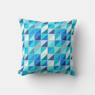 Coussin Carreaux de mosaïque - Tons de bleu et blanc