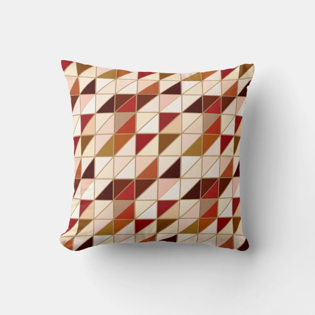 Coussin Carreaux de mosaïque - Tons de bracelet et de terr (Recto)