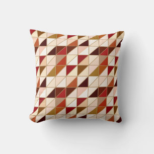 Coussin Carreaux de mosaïque - Tons pêche et terre