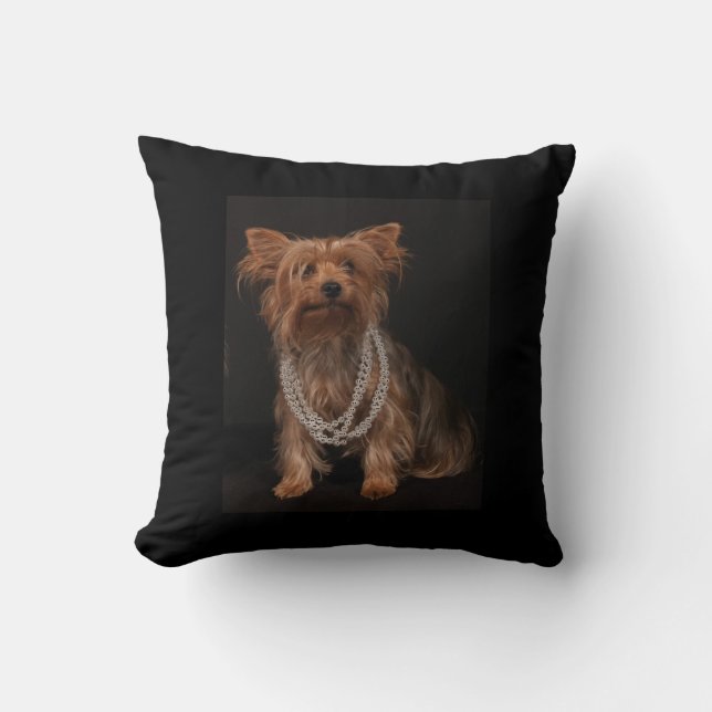 Coussin Carreaux de Yorkshire Terrier (Recto)