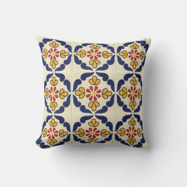 Coussin Carreaux doubles faces de tuile de Talavera de (Recto)