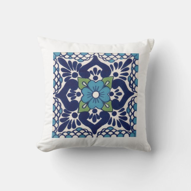 Coussin Carreaux doubles faces de tuile de Talavera de (Recto)