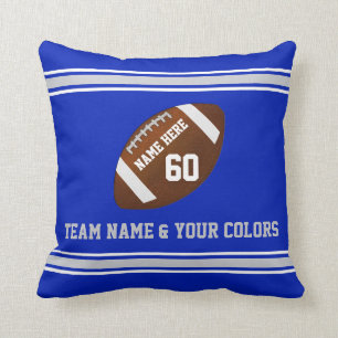 Coussin Carreaux du football avec VOTRE TEXTE et COULEURS