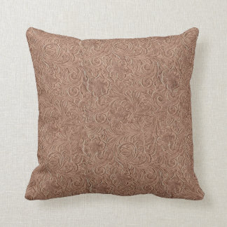 Coussin Carreaux en cuir usinés simulés de concepteur