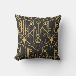 Coussin Carreaux géométriques modernes Art Déco
